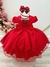 Vestido Infantil Vermelho C/ Tule Pipoquinha Daminhas Festas - Sol Kids