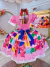 Vestido Infantil Junino Rosa Maria Bonita Super Luxo - loja online