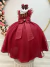Vestido Infantil Longo Marsala Luxo Formaturas Daminhas - Sol Kids