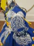 Vestido Infantil Junino Caipira Festas Azul Colorido Florido na internet