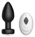 Plug anal vibrador Anuel de silicona grado médico color negro con control remoto y carga USB.