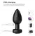 Plug anal vibrador negro con carga USB