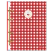 CADERNO COLEGIAL ARGOLADO CAPA DURA- cereja quadriculado