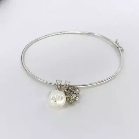 Bracelete Berloque Pérola e Pedra Natural - Coleção Noivas - comprar online