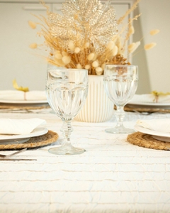 Mantel Lurex 2M + panera con lurex + 6 servilletas en internet