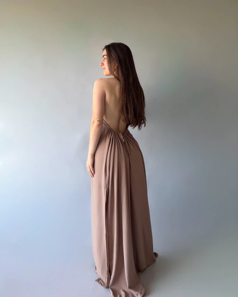 vestido melina | marrom