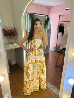 VESTIDO ESTAMPADO ALÇA LAÇO na internet