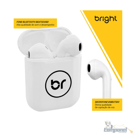 Fone de Ouvido Bluetooth Beatsound FN561 Branco – Sem Fio com Estojo de Carga - comprar online