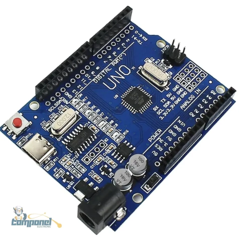 Arduino Uno CH340 SMD com Porta USB Tipo-C Placa de Desenvolvimento Compatível com IDE Arduino - comprar online