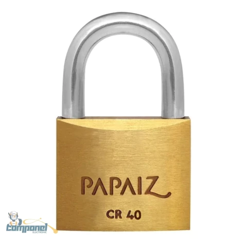 Cadeado Médio 40mm Haste Curta Latão Dourado Com Chave - comprar online