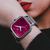Relógio Feminino Quadrado Minimalista Bays Rubi Silver Pulseira de Prata 40mm Aço Inoxidável banhado a titânio - comprar online