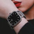 Relógio Feminino Quadrado Square Ford Bays Silver Pulseira Prata Minimalista 40mm Aço Inoxidável banhado a titânio - Compre Relógios Originais Minimalistas | Bewatch