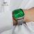 Relógio Masculino Quadrado Minimalista Esmeralda Pulseira Prata Silver 40mm + Pulseira Nylon Nato 22mm Aço Inoxidável banhado a titânio - comprar online
