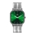 Imagem do Relógio Masculino Quadrado Minimalista Esmeralda Pulseira Prata Silver 40mm + Pulseira Nylon Nato 22mm Aço Inoxidável banhado a titânio