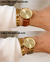 RELÓGIO BEWATCH MINIMALISTA DOURADO AVENUE FULL GOLD 32MM + PULSEIRA COURO MARROM 16MM - comprar online