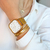 Relógio Feminino Quadrado Square Bella Full Gold Aço Inoxidável banhado a titânio - comprar online