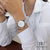 Relógio Feminino Minimalista Rise Silver Pulseira Prata 32mm Aço Inoxidável banhado a titânio - comprar online