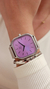 Relogio Feminino Quadrado Square Pulseira Prata Bays Purple + Brindes na internet