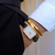 Relógio Feminino Quadrado Square Union Black Gold Aço Inoxidável - comprar online