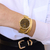 Relógio Feminino Marrom Donna Icônico Âmbar Pulseira Dourado 32mm Aço Inoxidável banhado a titânio - comprar online
