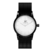 Relógio Feminino Minimalista Profile Branco Pulseira Preto 40mm
