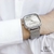 Relógio Quadrado Minimalista Unitone Pulseira Prata Silver 40mm + Pulseira Nylon Nato Listras 22mm Aço Inoxidável banhado a titânio - comprar online