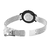 Relógio Feminino Minimalista Profile Rise Branco Pulseira de Aço Prata 40mm Aço Inoxidável banhado a titânio na internet