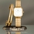 Relógio Feminino Quadrado Square Bella Full Gold Aço Inoxidável banhado a titânio na internet