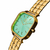 Relógio Feminino Quadrado Square Bella Colors Turquesa Gold Aço Inoxidável banhado a titânio - Compre Relógios Originais Minimalistas | Bewatch