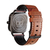 Relógio Masculino Quadrado Square Dallas Blue Light Pulseira de Couro Marrom 40mm Minimalista Aço Inoxidável banhado a titânio - loja online