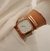 Relógio Feminino Quadrado Charm Gold 40mm Aço Inoxidável banhado a titânio - comprar online