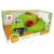 Brinquedo educativo didático Croco Ball para bebê, em forma de crocodilo, com bola colorida.