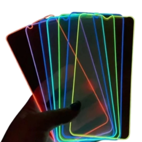 Película de Vidro 3D Neon Fluorescente para iPhone 14 Pro