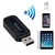 Adaptador Bluetooth USB P2 para áudio, mostrando o dispositivo ao lado de smartphones e tablets.