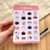 Cartela de Adesivos - Gatos Emoticons