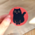 Adesivo Individual Gato Meme | Gato preto | Sticker vermelho