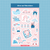 Cartela de Adesivo Gatinhos - Tilda e Oliver - Adesivos e papelaria fofa para planners  - Meikatani Studio