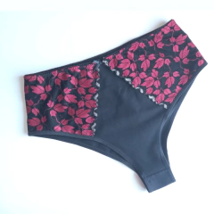 Conjunto Negro Hojas Rojas - comprar online