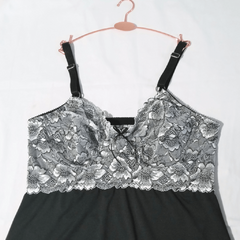 Camisolin Blanco y Negro + bombacha - comprar online
