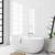 Ceramica Tendenza Frozen Blanca Brillante Rectificada 30X62 2da Calidad