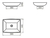 Bacha Baño Apoyar Rectangular Lavatorio Ferrum Milo Lk108-b - comprar online