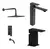 Set Griferia de Baño Peirano Soria Black: Lavatorio Alto, Bidet, Ducha 61/70/80-192 - comprar online