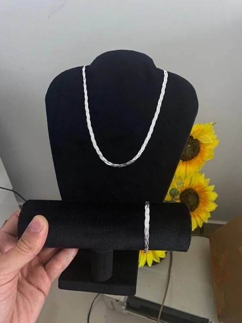 Conjunto Laminado 3 fios - Prata Italiana