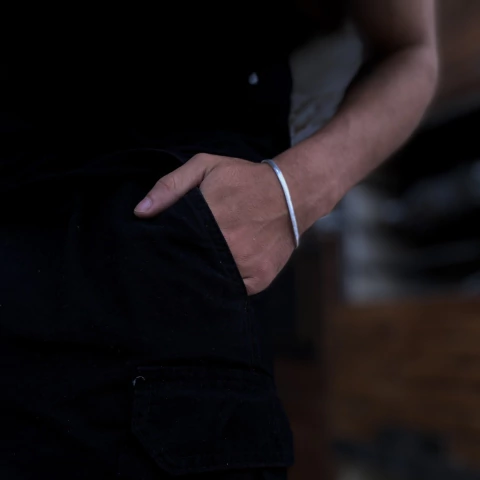 Pulseira Lacraia 4,5mm - Prata Italiana