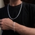 Conjunto Elo Duplo 4,5mm - Prata Italiana - Império das Pratas 