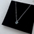 Colar Coração Cores Zirconia Veneziana 45cm - Prata Italiana - loja online