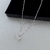 Colar Coração Cores Zirconia Veneziana 45cm - Prata Italiana