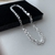 Conjunto Cadeado 4mm - Prata Italiana - Império das Pratas 