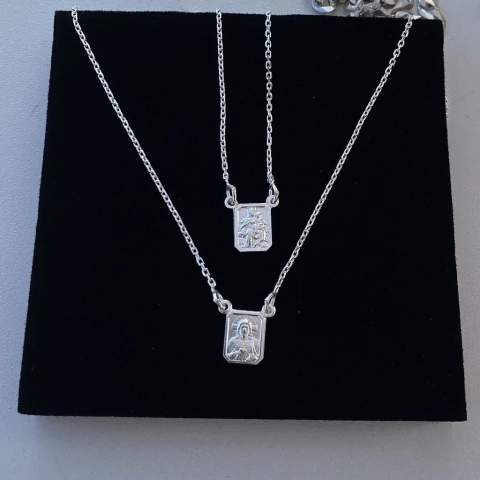 Escapulário Nossa Senhora Cadeado - Prata Italiana - comprar online