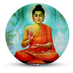 Prato de Parede Buda Meditando